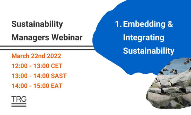 Sustainability Managers Webinar Timeslots