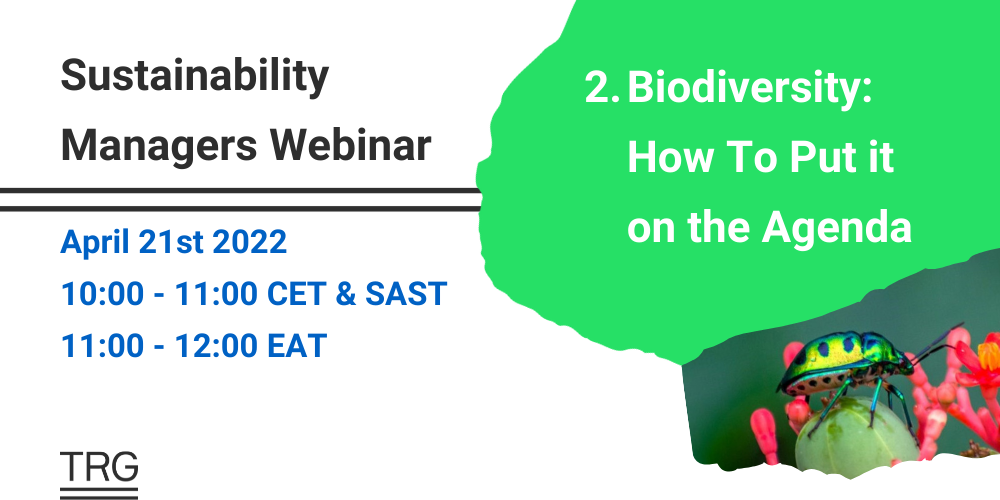 Sustainability Managers Webinar Timeslots
