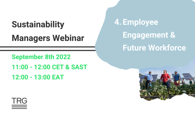 Webinar #4. image for Website Sustainability Managers Webinar Timeslots for Empoyee Engagement and Future Workforce