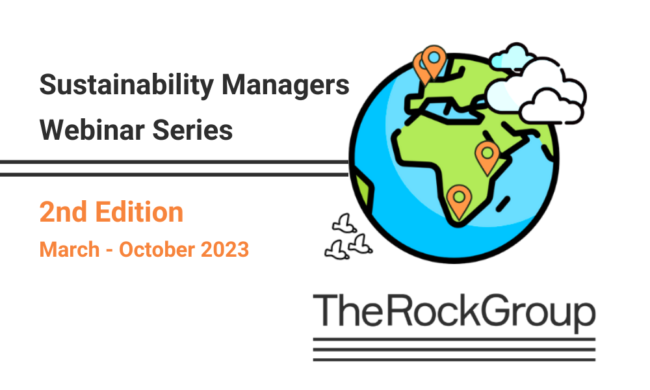 Global Sustainability Managers Webinar Series TheRockGroup 2023