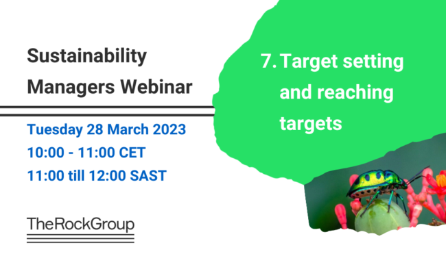 Sustainability Managers Webinar Target Setting Reaching Targets TheRockGroup