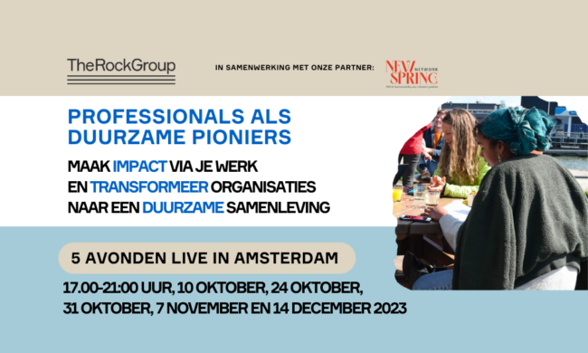 Banner Professionals als duurzame pioneers Programma_TheRockGroup