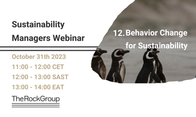 Sustainability Managers Webinar Behaviour Change for Sustainability TheRockGroup